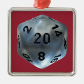 D20 SILBERNES ORNAMENT (Vorne)