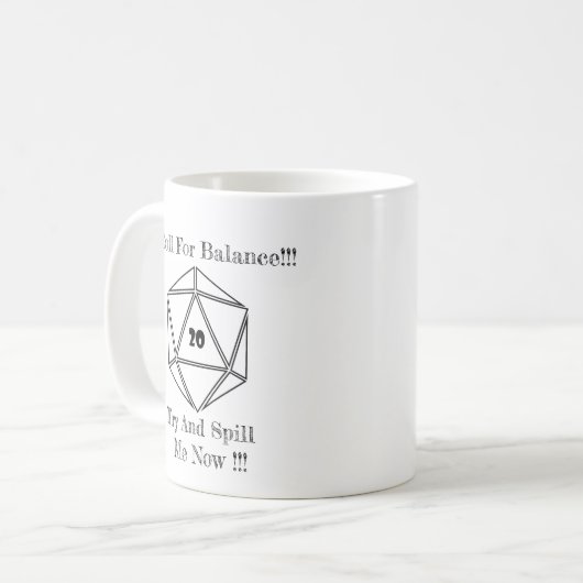 D20 Unspillable Tasse (Vorderseite Links)
