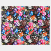 d20-Würfel Fleecedecke (Vorderseite (Horizontal))
