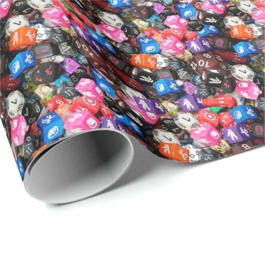 d20 Würfel Geschenkpapier (Rolleneckpunkt)