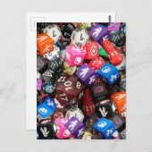 d20 Würfel Postkarte (Vorne/Hinten)