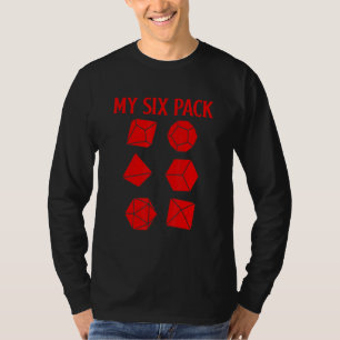 D20 Würfel Rpg Drachen Gamer Sieh Dir Mein Sechser T-Shirt