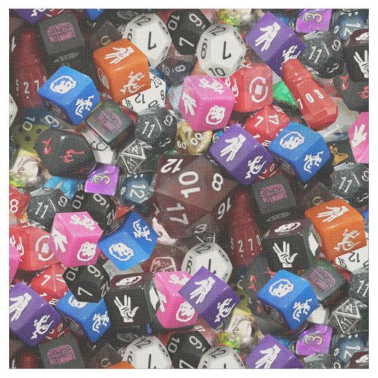 d20-Würfelstoff Stoff (Nahaufnahme)
