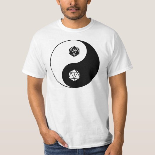 D20 Yin Yang Shirt (Vorderseite)