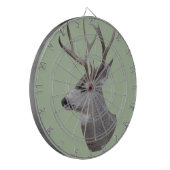D27 Mule Deer Buck Head Dartscheibe (Vorderseite Links)