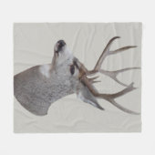 D27 Mule Deer Buck Head Fleecedecke (Vorderseite (Horizontal))