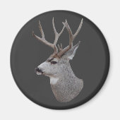 D27 Mule Deer Buck Head Magnet (Vorne)