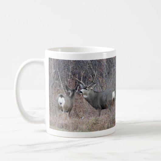 D29 Mule Deer Buck and Doe Kaffeetasse (Links)