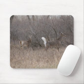 D2 Weiß-angebundene Rotwild in den Pappel-Bäumen Mousepad (Mit Mouse)