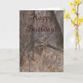 D2 Weißschwanzhirsche in Cottonwood-Bäumen Karte (Gelbe Blume)