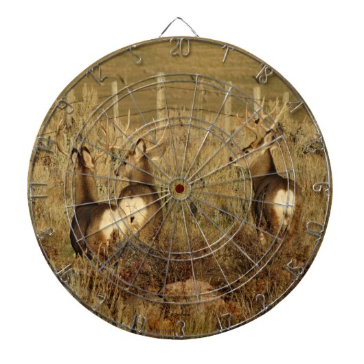 D30 Mule Deer Bucks Dartscheibe (vorne)