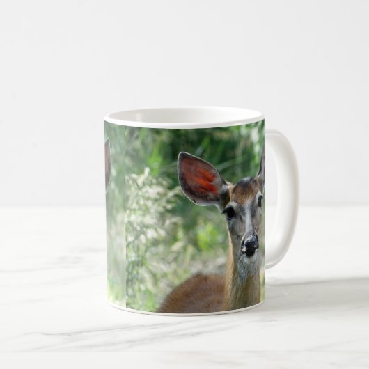 D33 Weißschwanz-Hirsche-Tasse Kaffeetasse (VorderseiteRechts)