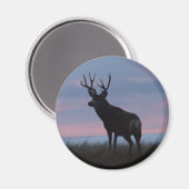 D3 Mule Dee Sunrise Buck Magnet (Vorderseite/Rückseite)