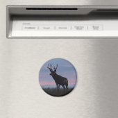 D3 Mule Dee Sunrise Buck Magnet (In Situ (Geschirrspüler))