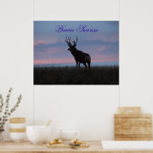 D3 Mule Dee Sunrise Buck Poster (Küche)