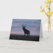 D3 Mule Deer Buck Sunrise Buck Karte (Gelbe Blume)