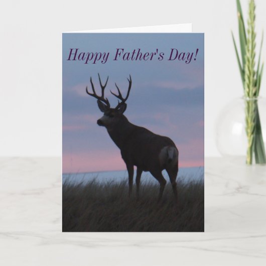 D3 Mule Deer Buck Sunrise Buck Karte (Vorderseite)