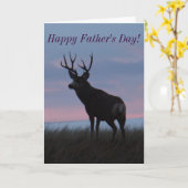 D3 Mule Deer Buck Sunrise Buck Karte (Gelbe Blume)