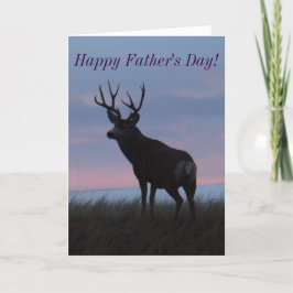 D3 Mule Deer Buck Sunrise Buck Karte