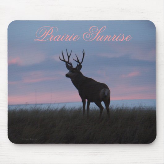 D3 Mule Deer Buck Sunrise Buck Mousepad (Vorne)