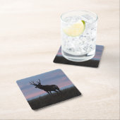 D3 Mule Deer Buck Sunrise Buck Rechteckiger Pappuntersetzer (Vor Ort)