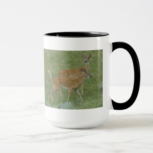 D6 Weißschwanzbucks für Hirsche Tasse (Rechts)