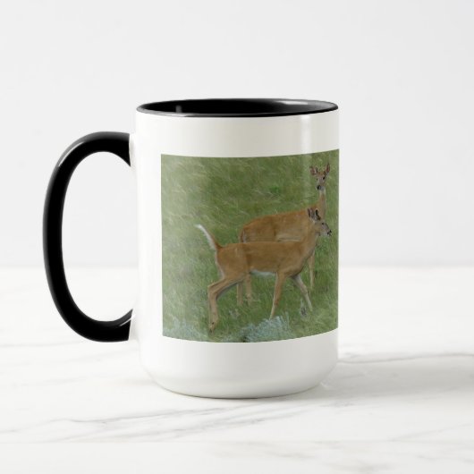 D6 Weißschwanzbucks für Hirsche Tasse (Links)