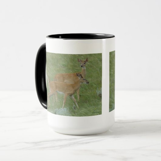 D6 Weißschwanzbucks für Hirsche Tasse (Vorderseite Links)