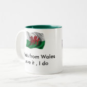 D6G Wort von Wales-Tasse Zweifarbige Tasse (Vorderseite Links)