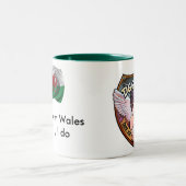 D6G Wort von Wales-Tasse Zweifarbige Tasse (Mittel)