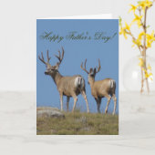 D9b Mule Deer Bucks in Velvet Karte (Gelbe Blume)