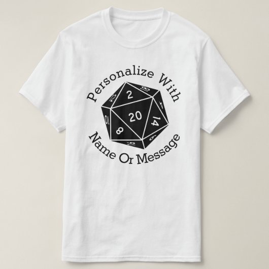 D 20 Seitenwürfel T-Shirt (Design vorne)