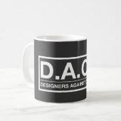 D.A.C.S. Designer gegen Comic ohne Kaffeetasse (Vorderseite Links)