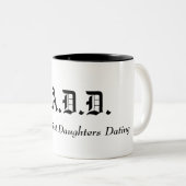 D.A.D.D. ZWEIFARBIGE TASSE (VorderseiteRechts)