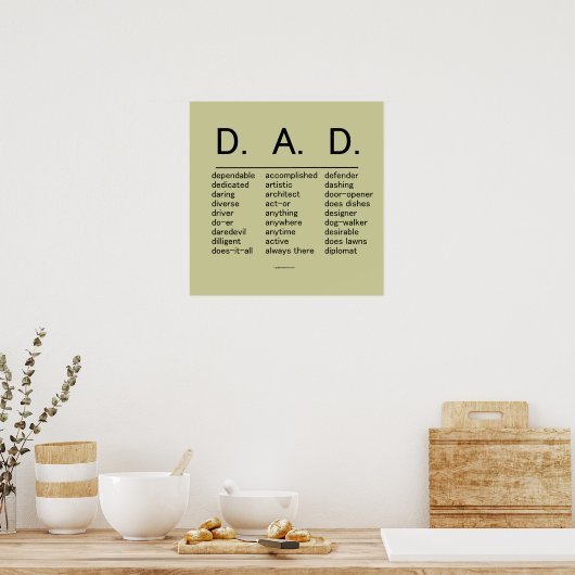 D.A.D. Father's Day Poster (Küche)