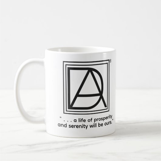 D.A. Logo-Tasse Kaffeetasse (Links)