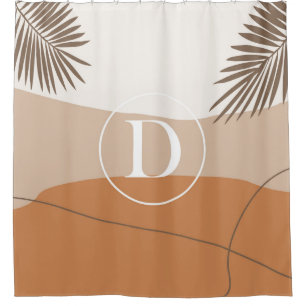 D - Abstraktes Design der Anfangsbuchstaben D Duschvorhang