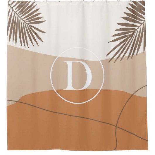 D - Abstraktes Design der Anfangsbuchstaben D Duschvorhang (Vorderseite)