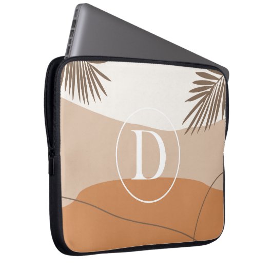 D - Abstraktes Design der Anfangsbuchstaben D Laptopschutzhülle (Vorne Rechts)