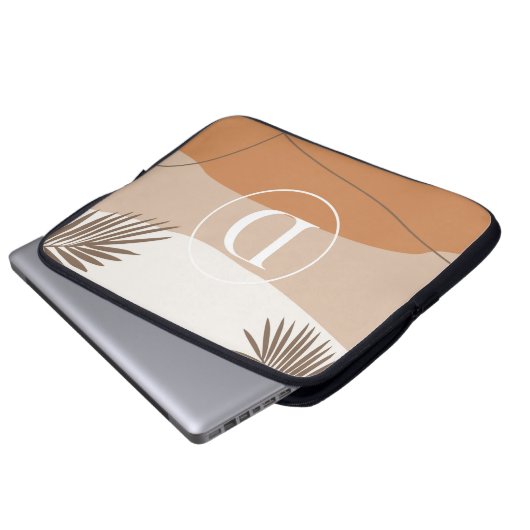 D - Abstraktes Design der Anfangsbuchstaben D Laptopschutzhülle (Vorne Knopf)