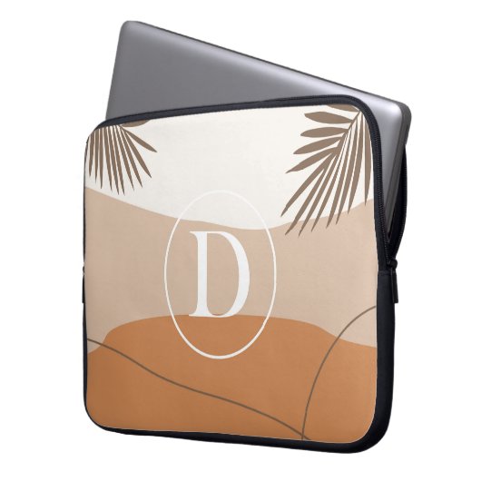 D - Abstraktes Design der Anfangsbuchstaben D Laptopschutzhülle (Vorderseite Links)