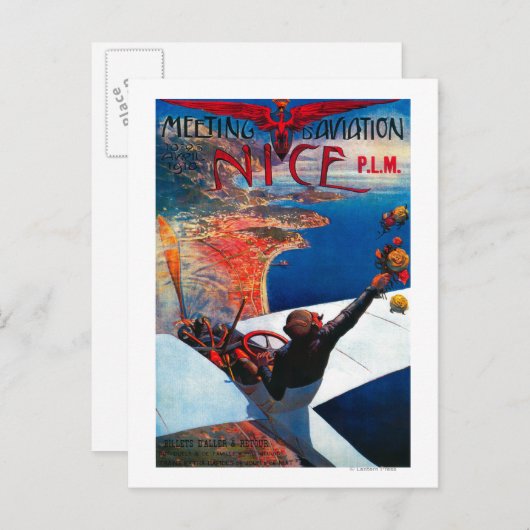 D' Aviation in Nizza, Frankreich-Poster Postkarte (Vorne/Hinten)
