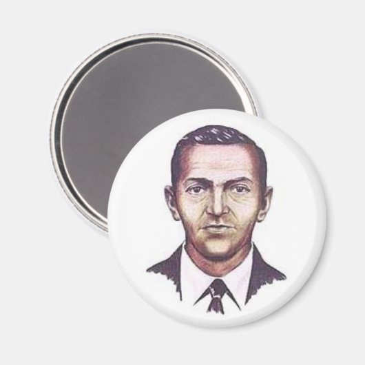D.B. Cooper-Button Magnet (Vorderseite/Rückseite)