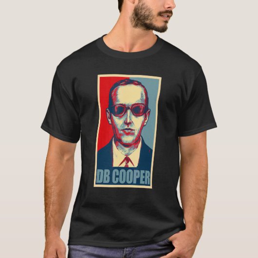 D B Cooper Urban Legend Retro Style T-Shirt (Vorderseite)