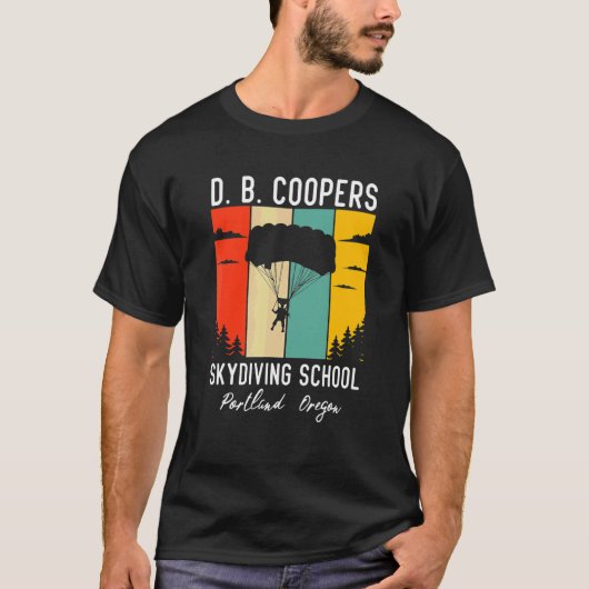 D B Coopers Fallschirmschule T-Shirt (Vorderseite)