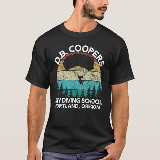 D B Coopers Skydiving School Portland Oregon T-Shirt (Vorderseite)