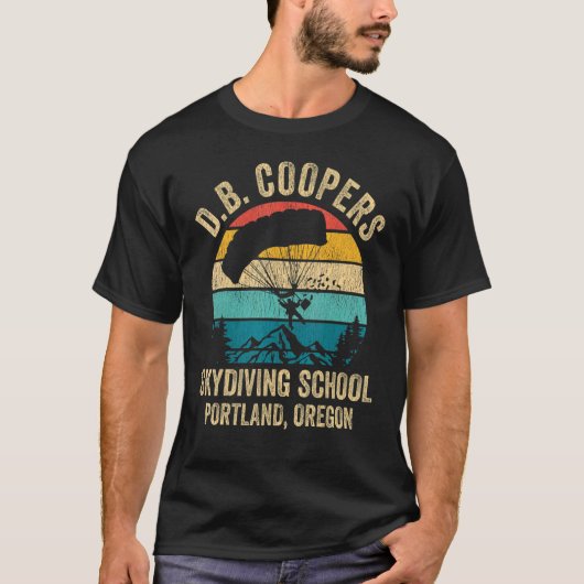 D B Coopers Skydiving School Portland Oregon Vint T-Shirt (Vorderseite)