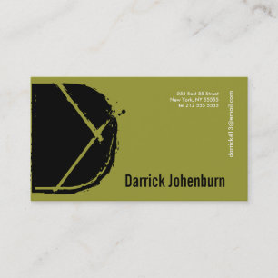 D-Buchstabe-Alphabet-Visitenkarte-Grün Visitenkarte