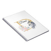 D Buchstabe personalisierte Bezeichnung Monogramm Notizblock (Rechte Seite)