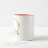 D Buchstabe personalisierte Bezeichnung Monogramm Zweifarbige Tasse (Mittel)